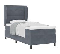 Générique Lit avec sommier tapissier et Matelas Gris foncé 100x200 cm Velours,Lits & Cadres de lit,60.11KG-3340917