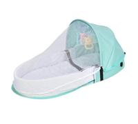 Générique Lit Bébé Portable Lit bébé Respirant en Lin et Coton avec Filet