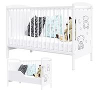 Générique Lit bébé Ted avec kit de Transformation et Matelas 60x120cm