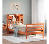 Générique Lit bibliothèque sans Matelas Cire Marron 100x200 cm pin Massif,Lits & Cadres de lit,30.42KG-3321954