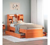 Générique Lit bibliothèque sans Matelas Cire Marron 75x190 cm pin Massif,Meubles, Lits & Accessoires, Lits & Cadres de lit, Brun (Poids 48KG)