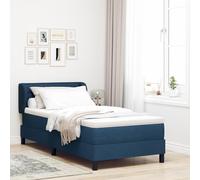 Générique Lit Box Spring avec Matelas Bleu 90x200 cm Tissu,Lits & Cadres de lit,44KG-3339946