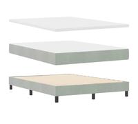 Générique Lit Box Spring avec Matelas et Lumière LED Gris Clair 140x200 cm Velours,Meubles,Lits & Accessoires,Lits & Cadres de lit,Gris Clair,61.64KG,3342590