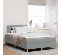 Générique Lit Box Spring avec Matelas Gris Clair 120x200 cm en Tissu,Meubles,Lits & Accessoires,Lits & Cadres de lit,Gris Clair,53.8 KG,3338678