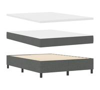 Générique Lit Box Spring avec Matelas Gris foncé 160x200 cm en Tissu,Lits & Cadres de lit,80.19KG-3341652