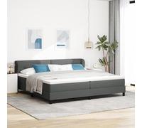 Générique Lit Box Spring avec Matelas Gris Foncé 200x200 cm Tissu,Lits & Cadres de lit,80.98KG-3340046