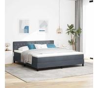 Générique Lit Box Spring avec Matelas Gris Foncé Super King en Velours,Lits & Cadres de lit,70.98KG-3339123