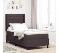 Générique Lit Box Spring avec Matelas & LED Marron Foncé 80x200 cm Tissu,Lits & Cadres de lit,60.72KG-3343409