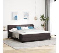 Générique Lit Box Spring avec Matelas Marron foncé 180x200 cm en Tissu,Lits & Cadres de lit,73.54KG-3340041