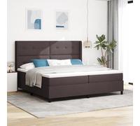 Générique Lit Box Spring avec Matelas Marron Foncé 200x200 cm Tissu,Lits & Cadres de lit,94.73KG-3341668