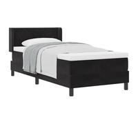 Générique Lit Box Spring avec Matelas Noir 100x200 cm Velours,Lits & Cadres de lit,46.63KG-3341512
