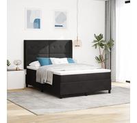 Générique Lit Box Spring avec Matelas Noir 160x200 cm Velours,Lits & Cadres de lit,80.39KG-3342016