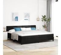 Générique Lit Box Spring avec Matelas Noir 200x200 cm Velours,Lits & Cadres de lit,82.23KG-3341488