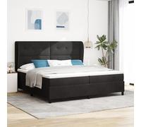 Générique Lit Box Spring avec Matelas Noir 200x200 cm Velours,Lits & Cadres de lit,96.63KG-3340948