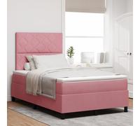 Générique Lit Box Spring avec Matelas Rose 120x200 cm Velours,Lits & Cadres de lit,59.94KG-3339895