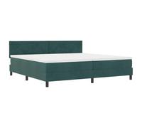 Générique Lit Box Spring avec Matelas Vert foncé 200x200 cm Velours,Meubles,Lits & Accessoires,Lits & Cadres de lit,Vert,80.98 KG,3339263