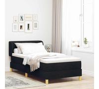 Générique Lit Box Spring en Tissu Noir avec Matelas 100x200 cm,Meubles,Lits & Accessoires,Lits & Cadres de lit,Noir,45.98 KG,3340201