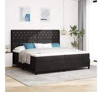 Générique Lit Box Springs avec Matelas & LED Noir 200x200 cm Velours,Lits & Cadres de lit,96.13KG-3343834
