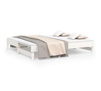 Générique Lit Coulissant sans Matelas Blanc 2X(75x190) cm,Meubles, Lits & Accessoires, Lits & Cadres de lit, Blanc (Poids 27.2KG)