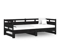 Générique Lit Coulissant sans Matelas Noir 2X(80x200) cm,Meubles,Lits & Accessoires,Lits & Cadres de lit,Noir,30KG,820321
