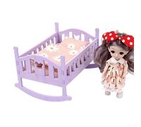 Générique Lit de Bébé,Jouet d'Imitation Interactif - Petite Maison Lit de - pour Filles Maison Crèche Salle de Jeu École Maternelle Anniversaire Cadeau