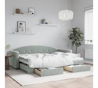 Générique Lit de Jour avec gigogne et tiroirs sans Matelas 80x200 cm,Lits & Accessoires,Lits & Cadres de lit-3197342