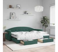Générique Lit de Jour avec gigogne et tiroirs sans Matelas 80x200 cm,Lits & Accessoires,Lits & Cadres de lit-3197344