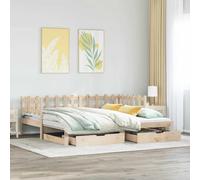 Générique Lit de Jour avec gigogne et tiroirs sans Matelas 90x190 cm,Meubles, Lits & Accessoires, Lits & Cadres de lit, Brun (Poids 39.2KG)-2253