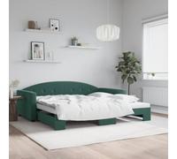 Générique Lit de Jour avec gigogne sans Matelas Vert foncé 100x200 cm,Meubles, Lits & Accessoires, Lits & Cadres de lit, Vert (Poids 42.45KG)