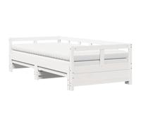 Générique Lit de Jour et lit gigogne et Matelas 90x200 cm Bois pin Massif,Meubles, Lits & Accessoires, Lits & Cadres de lit, Blanc (Poids 42.9KG)