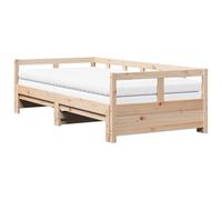 Générique Lit de Jour et lit gigogne et Matelas 90x200 cm Bois pin Massif,Meubles, Lits & Accessoires, Lits & Cadres de lit, Brun (Poids 42.9KG)-1041