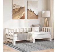 Générique Lit de Jour et lit gigogne sans Matelas 90x200 cm Bois Massif, Meubles, Lits & Accessoires, Lits & Cadres de lit, Blanc, (Poids 30KG)