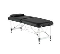 Générique Lit de Spa léger for Salon de beauté, Pliable, Largeur 60/70 cm, 2 Sections, avec Appui-tête et Hauteur réglable(Black,185x70x48-73cm)