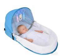 Générique Lit de Voyage Portable pour,Repliable et Réutilisable avec Barre de Jeux - Lit Bébé avec Moustiquaire | Garçons Filles Pique-Nique Balades Urbaines