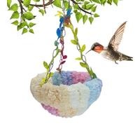 Générique Lit d'oiseaux, Maison de Boucle de pinchage, Peluche à Cordes, pavé de Couchage à Oiseaux Confortable, Coussin de Chaleur à omeurs, hamac à Oiseaux Mat de balançoire Chaud hivern