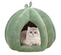 Générique Lit Fermé pour Chat - Abri d'hiver Chaud pour Chats | Lit De Chat Citrouille | Lit pour Chat Couvert Confortable | Lit Grotte pour Chiot Chaton, Animaux De Petite Ou Moyenne Taille