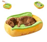 Générique Lit for Hot Dog, Petit lit en Peluche Douce, Mignon et Chaud, for Chien et Chat, lit for Animal de Compagnie en Peluche Amovible et Lavable, nid de canapé d'intérieur en Micro-suède