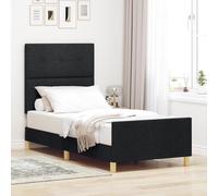 Générique Lit Noir 80x200 cm en Tissu,Lits & Cadres de lit,27.3KG-3344685