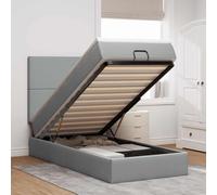 Générique Lit Ottoman avec Matelas Gris Clair 100x200 cm Tissu,Meubles, Lits & Accessoires, Lits & Cadres de lit, Gris (Poids 70.08KG)