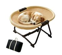 Générique Lit Pliant pour Chien - Hamac Doux Portable - Lit de Camp surélevé pour Chien | Chiot, Été, Intérieur, Maison, Jardin, Cour, Voyage, Camping, Pique-Nique, Plage, Cage, Niche