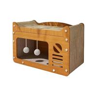 Générique Lit pour Animaux de Compagnie, Planche à gratter pour Chaton, lit Jouet Suspendu pour Animaux de Compagnie, en Bois, Jouet à gratter, Fournitures de Chaise Longue, Meubles pour Chats