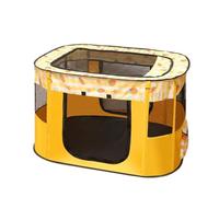 Générique Lit pour Chat Grand Espace nid for Animaux de Compagnie Villa Chat Chien Cage Vente en Gros clôture fermée Tente Chaton Salle Livraison-Fournitures for Chats(Yellow,M80x60x55CM)