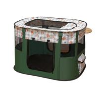 Générique Lit pour Chat Grand Espace nid for Animaux de Compagnie Villa Chat Chien Cage Vente en Gros clôture fermée Tente Chaton Salle Livraison-Fournitures for Chats(Green,S70x55x40CM)