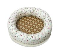 Générique Lit pour Écureuil | Motif à Fleurs Respirant Mignon Rond Universel,Tapis de Nid en pour Hamster,en Cage pour Petits Animaux comme Le Hérisson et Le Chinchillas Dormir Jouer et se Reposer