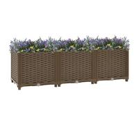 Générique Lit surélevé 120x40x38 cm Polypropylène,Maison & Jardin, Pelouses & Jardins, Jardinage, Pots & Cache-Pots, Brun (Poids 7.03KG)