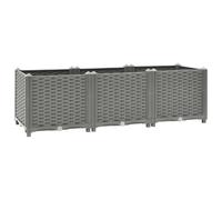 Générique Lit surélevé 120x40x38 cm Polypropylène,Maison & Jardin,Pelouses & Jardins,Jardinage,Pots & Cache-Pots,Gris,7.12 KG,153295