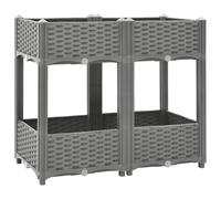 Générique Lit surélevé 80x40x71 cm Polypropylène,Maison & Jardin, Pelouses & Jardins, Jardinage, Pots & Cache-Pots, Gris (Poids 7.81KG)-3298