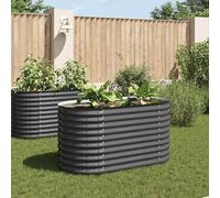 Générique Lit surélevé de Jardin 160x80x81 cm Acier galvanisé Gris,Pots & Cache-Pots,16.7KG-45524