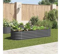 Générique Lit surélevé de Jardin 240x80x44 cm Acier galvanisé Gris,45528