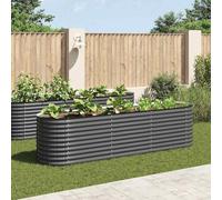 Générique Lit surélevé de Jardin 320x80x81 cm Acier galvanisé Gris,Maison & Jardin,Pelouses & Jardins,Jardinage,Pots & Cache-Pots,Gris,30.46KG,45522